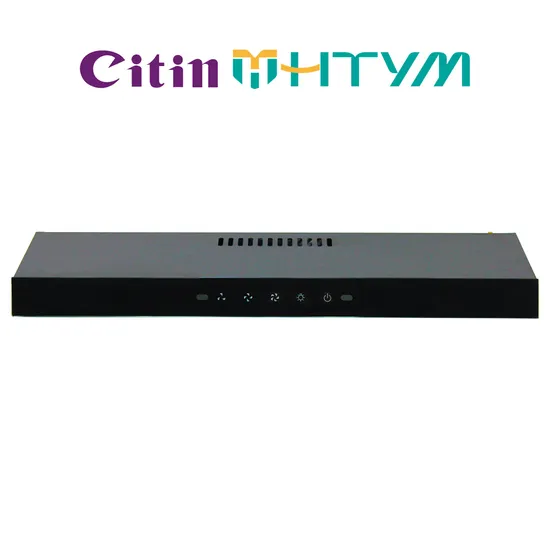 Black Glass Panel Touch Control Thin Vent Hood 3