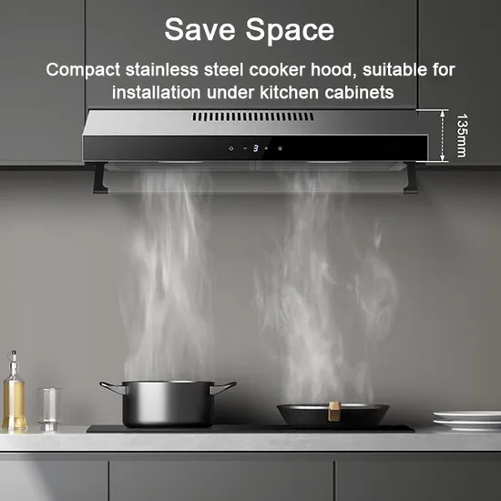Stainless Steel Slim Range Hood 900mm Under Cabinet Fit